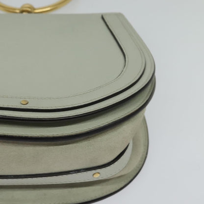 Chloe Nile Crossbody Bag Leather, GRAY, LEATHER, Crossbody bag