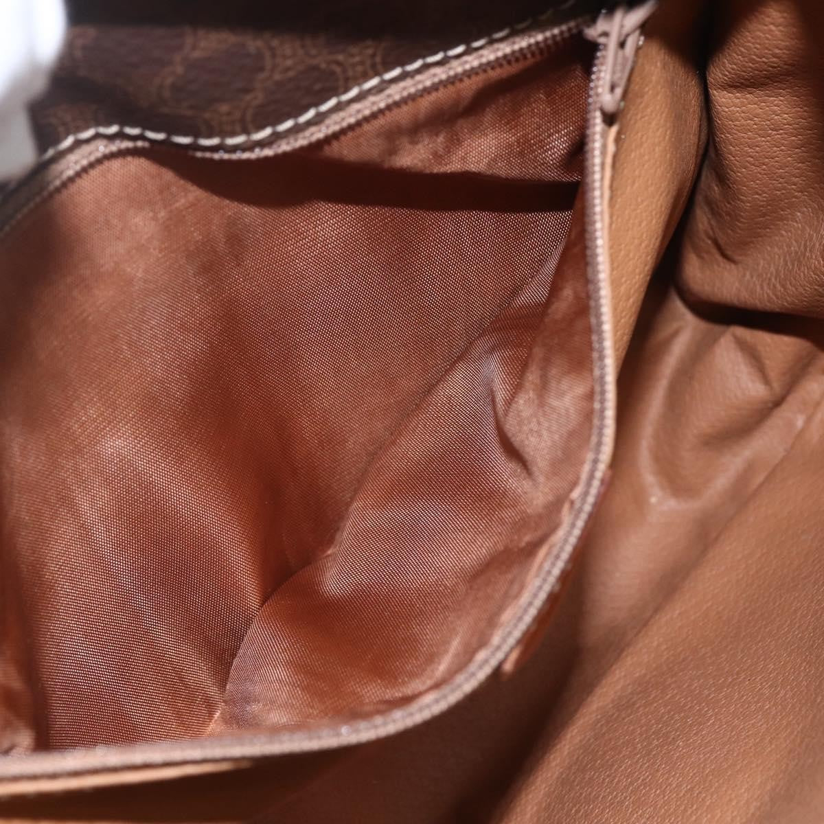 Celine Macadam Shoulder Bag PVC Leather, BROWN, PVC, Shoulder bag