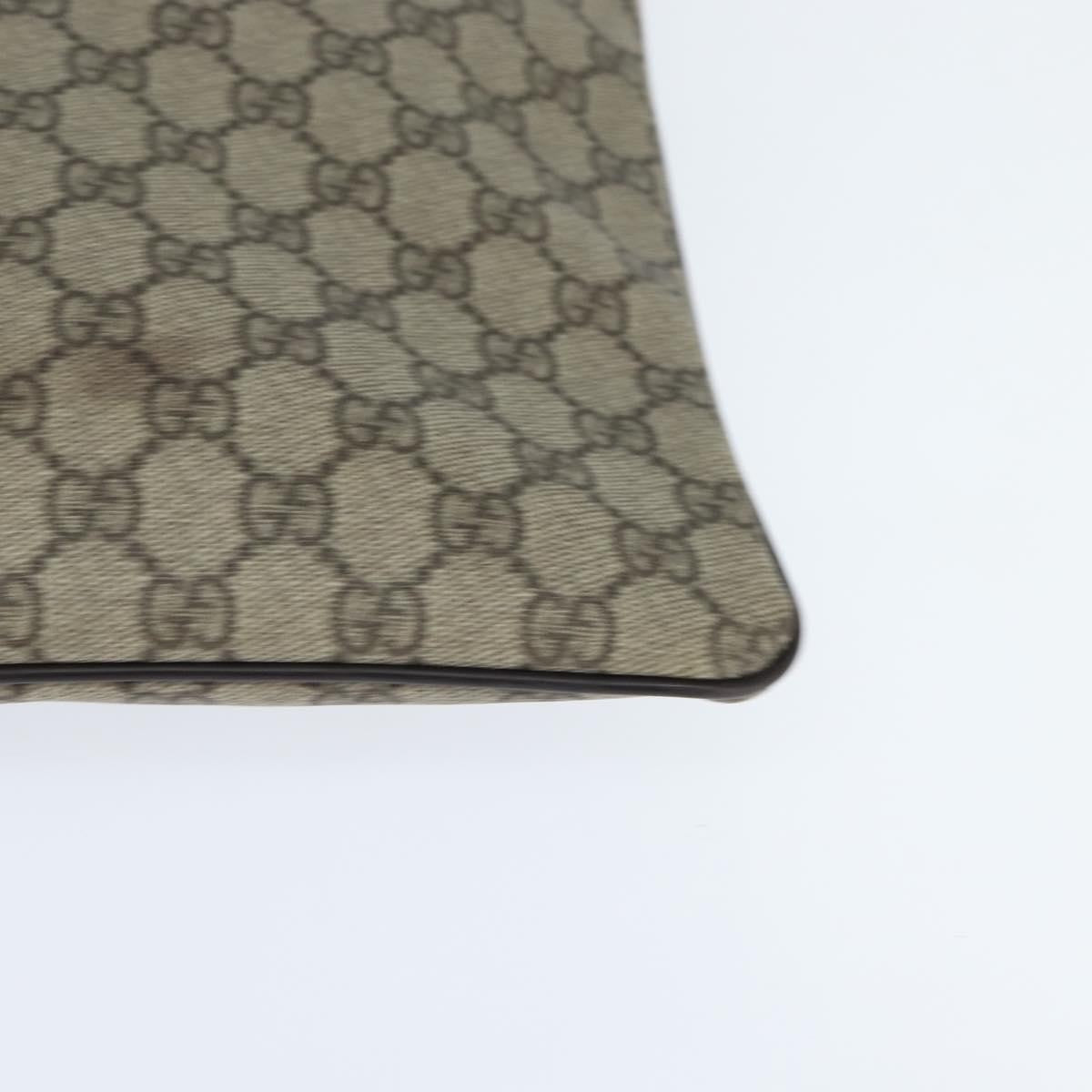 Gucci Zip Top Messenger Bag GG Coated Canvas, BEIGE, CANVAS, Shoulder bag