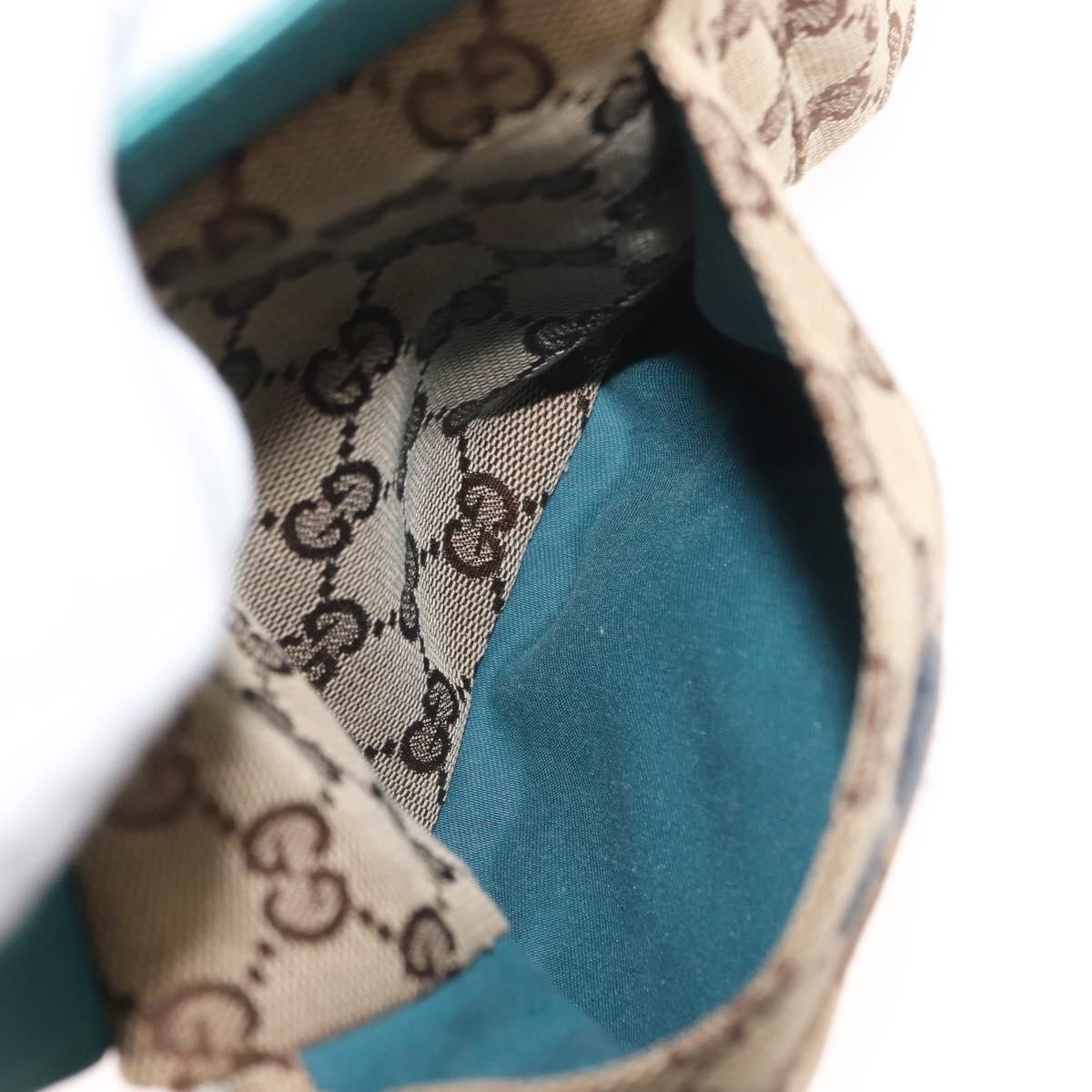 Gucci Vintage Double Belt Bag GG Canvas with Leather, BEIGE, CANVAS, Shoulder bag