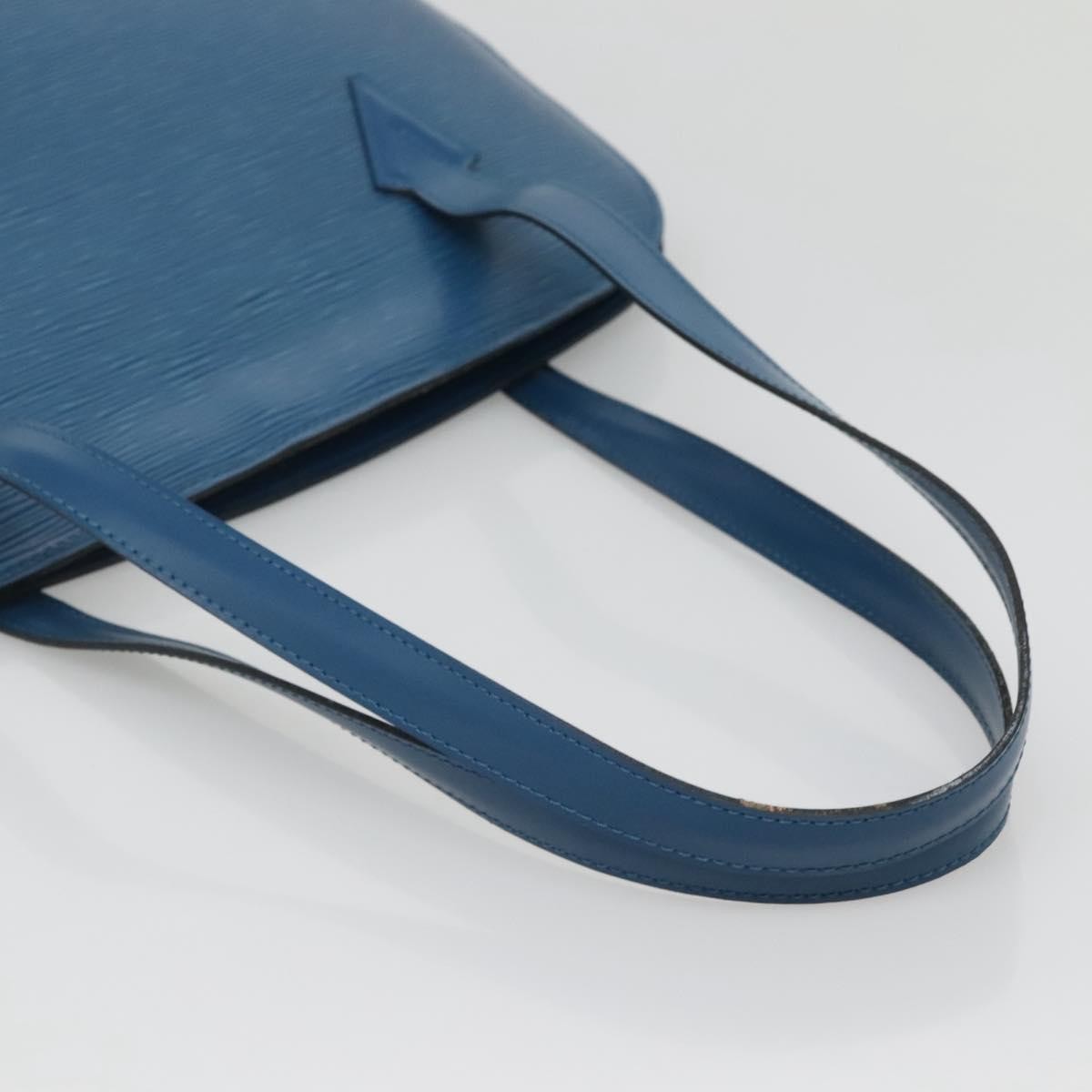 Louis Vuitton Lussac Handbag Epi Leather, BLUE, LEATHER, Shoulder bag