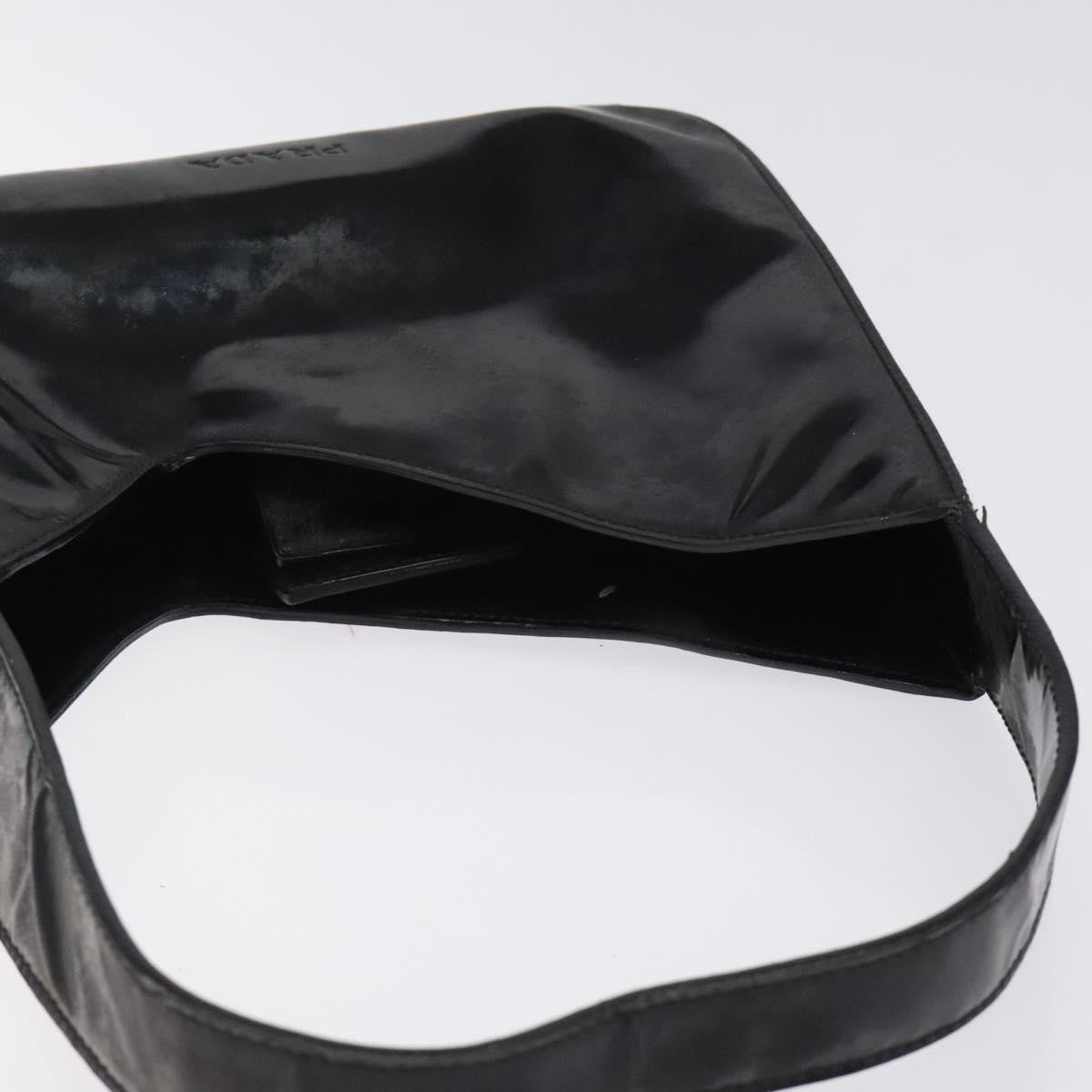 Prada Vintage Shoulder Bag Leather, BLACK, PATENT_LEATHER, Shoulder bag