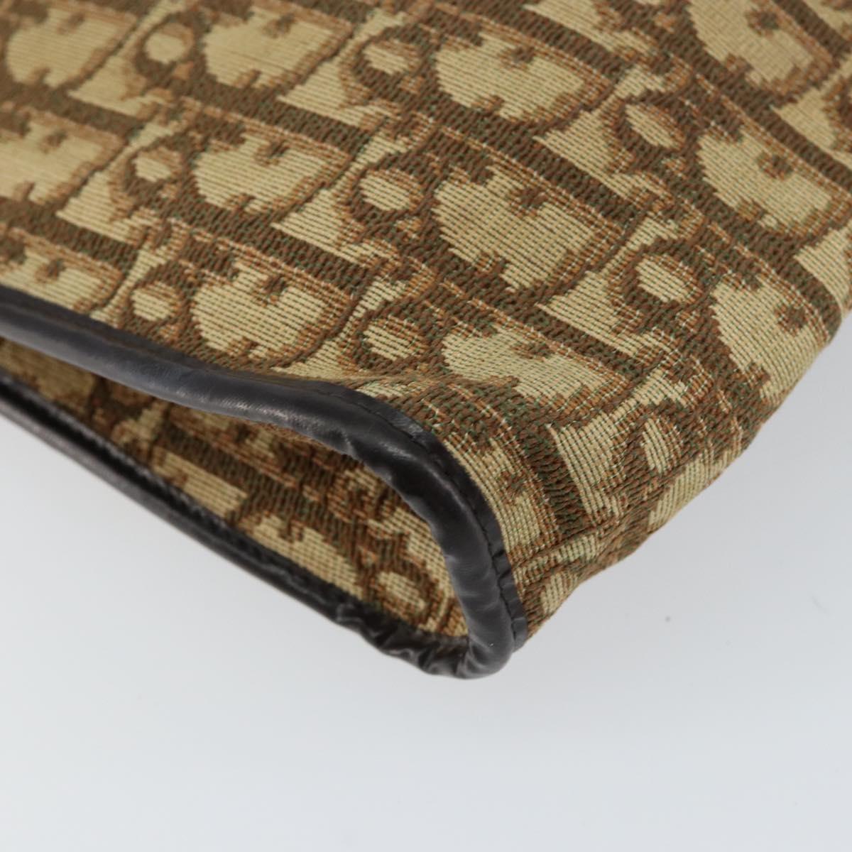 Christian Dior Vintage Trotter Shoulder Bag Canvas, BEIGE, CANVAS, Shoulder bag