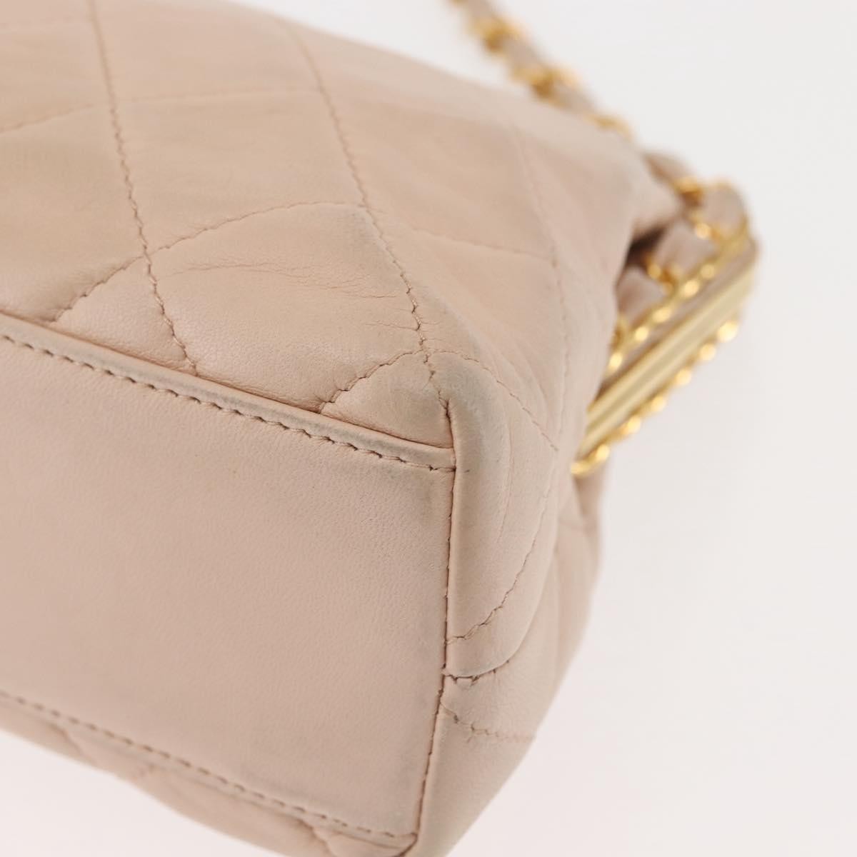 Chanel Kiss lock shoulder bag Leather, PINK, LEATHER, Shoulder bag