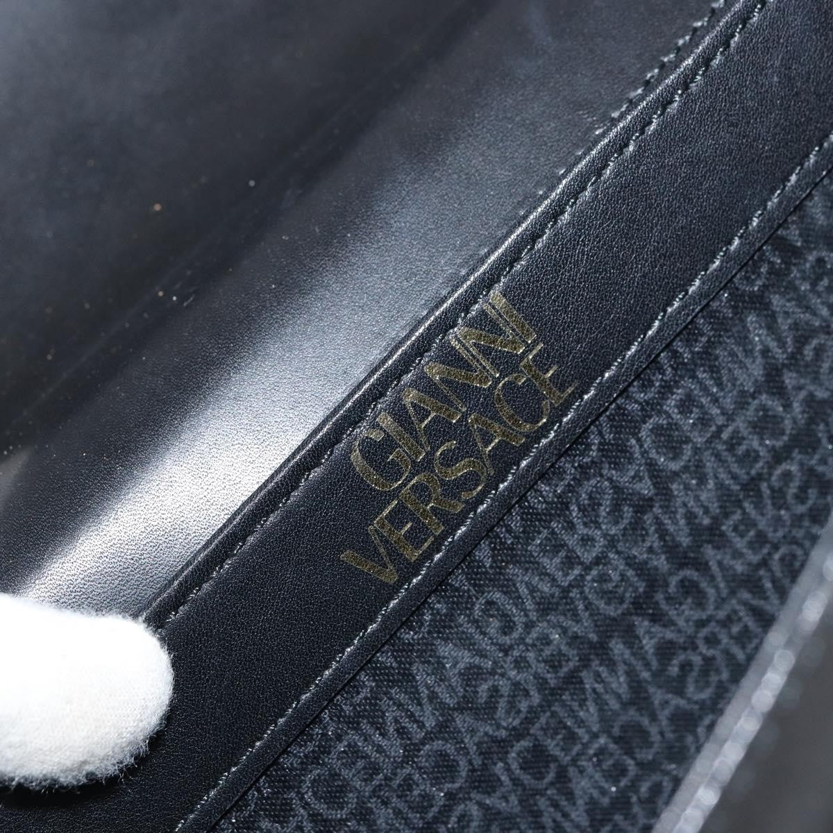 Versace Vintage Handbag Leather, BLACK, LEATHER, Handbag