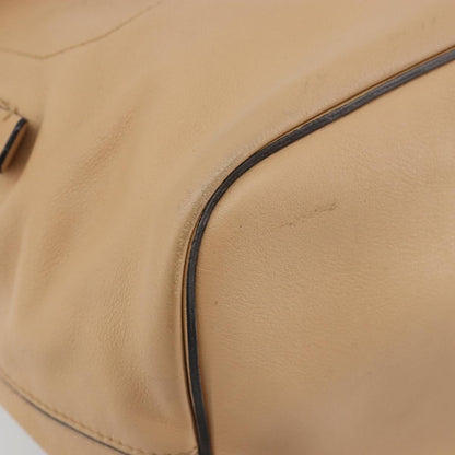 Chloe Faye Backpack Suede with Applique, Beige, Leather, Backpack
