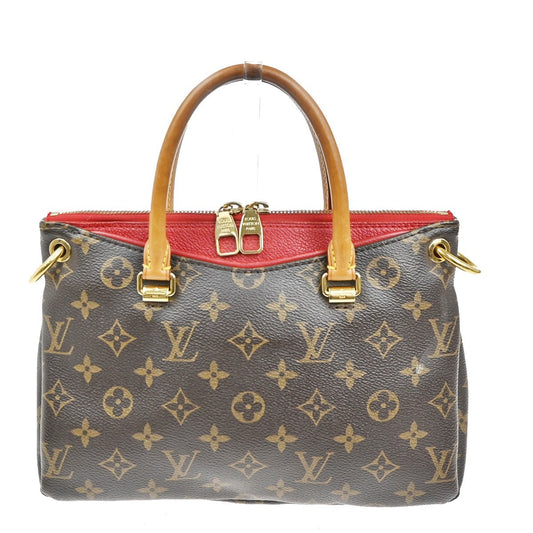 Louis Vuitton Pallas Tote Monogram Canvas with Leather, BROWN, CANVAS, Handbag