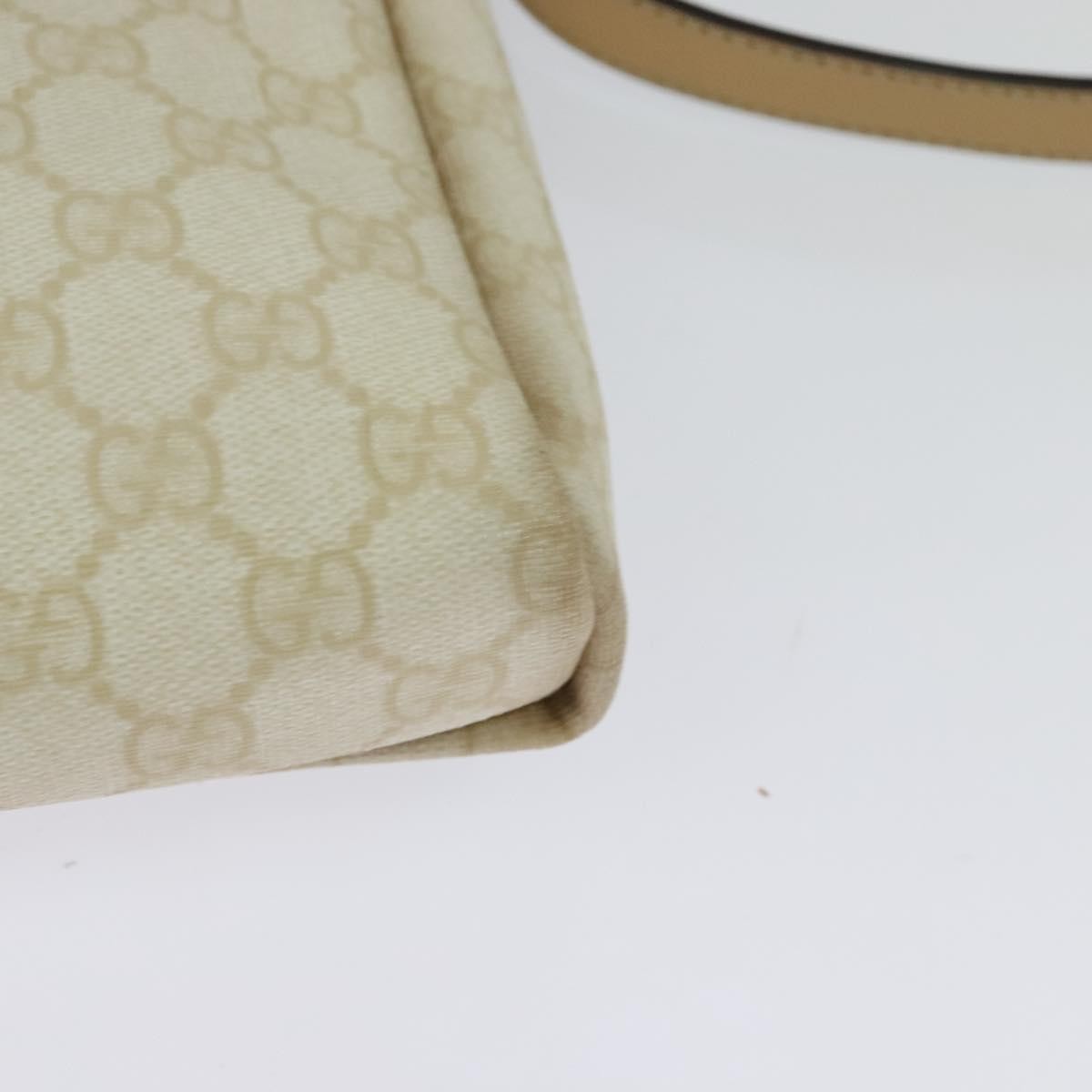 Gucci Flap Messenger GG Coated Canvas, WHITE, PVC, Shoulder bag