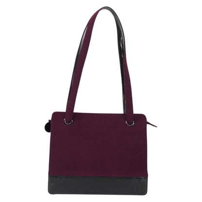 Chanel Vintage Logo Tote Cotton, PURPLE, COTTON, Tote bag