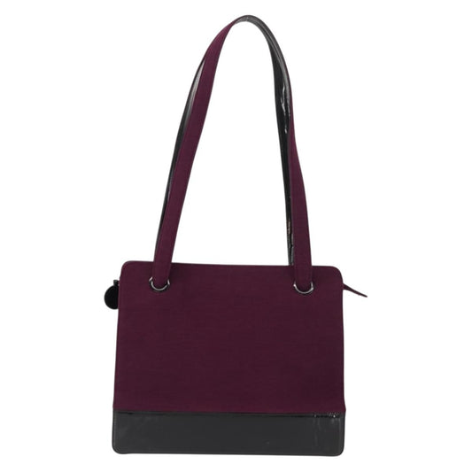 Chanel Vintage Logo Tote Cotton, PURPLE, COTTON, Tote bag