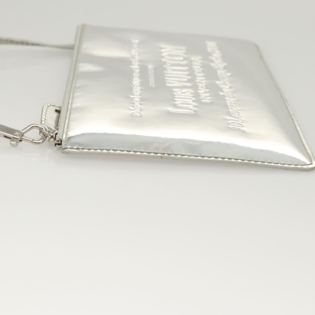 Louis Vuitton Pochette Plate Monogram mirror, SILVER, PATENT_LEATHER, Clutche & pouche