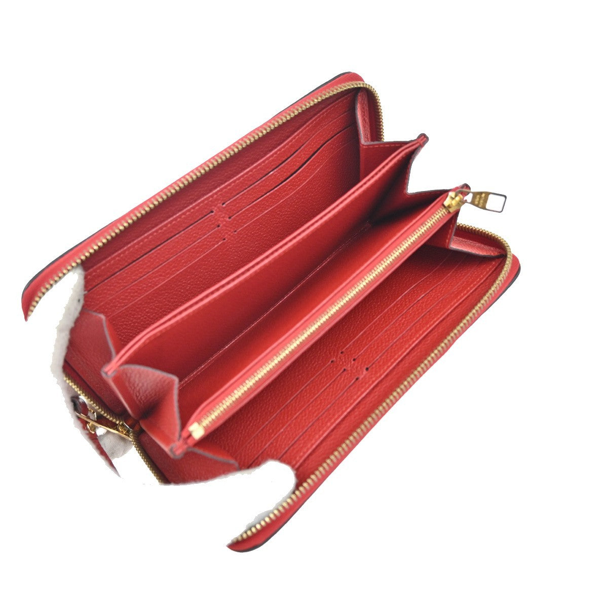 Louis Vuitton Zippy Wallet NM Leather Empreinte, RED, LEATHER, Wallets