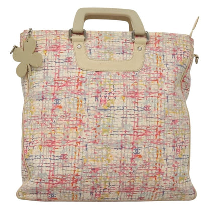 Chanel Vintage CC clover tote Canvas, PINK, CANVAS, Tote bag