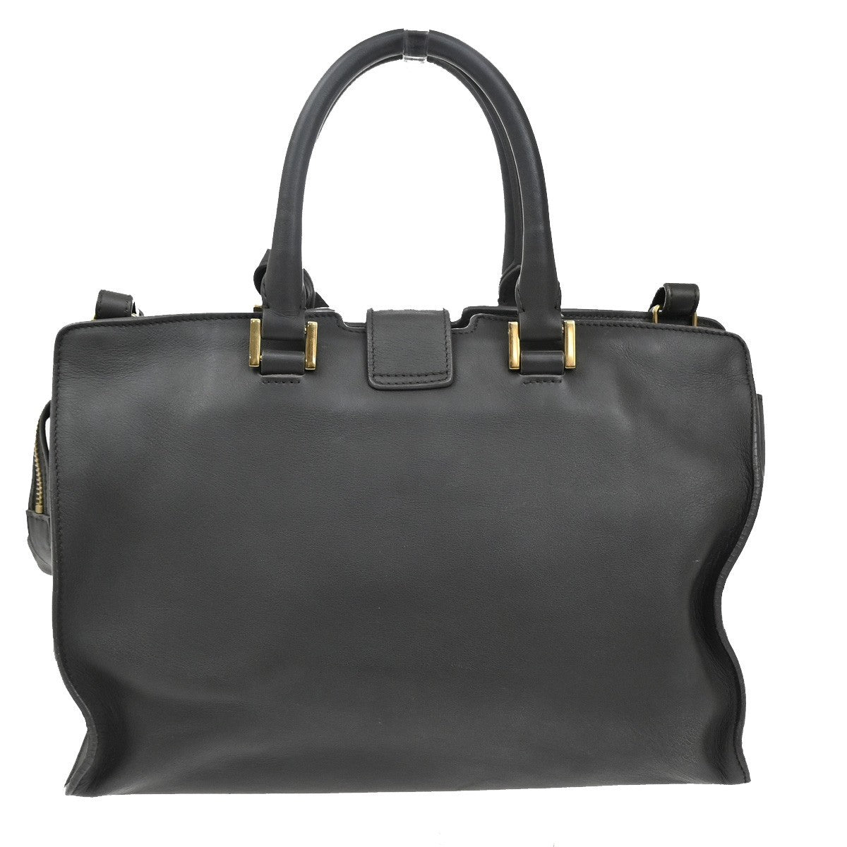 Saint Laurent Classic Y Cabas Leather, GRAY, LEATHER, Handbag