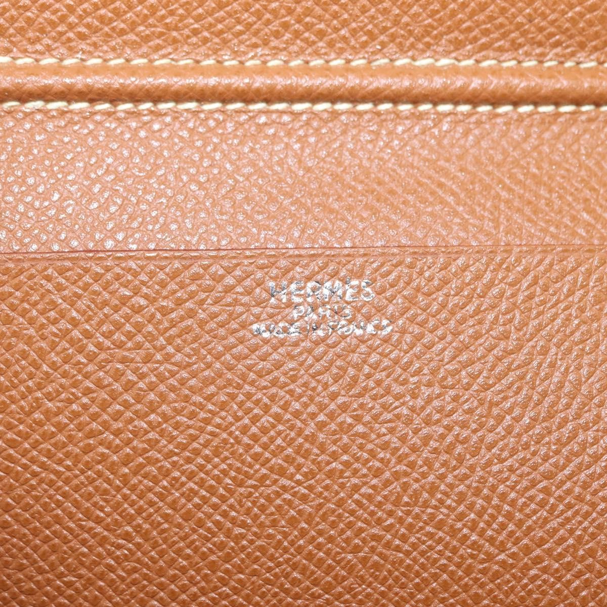 Hermes Agenda A6 Day Planner Housse Leather, Brown, Leather, Wallet
