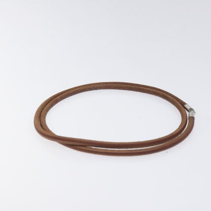 Hermes Laniere Bracelet Leather, BROWN, LEATHER, Bracelet