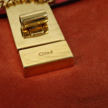 Chloe Drew Crossbody Bag Leather and Suede, RED, SUEDE, Shoulder bag