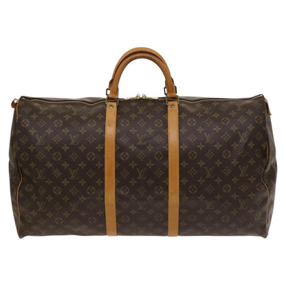 Louis Vuitton Keepall Bag Monogram Canvas, BROWN, CANVAS, Travel bag