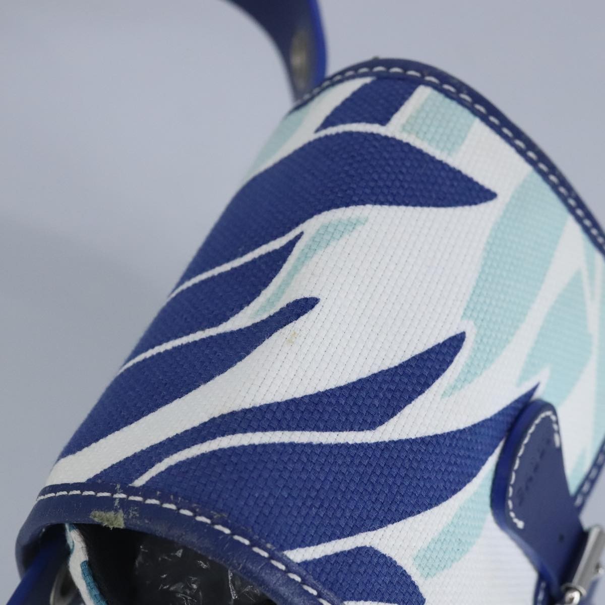 Bally Vintage Waist bag Leather and canvas, BLUE, CANVAS, Clutche & pouche