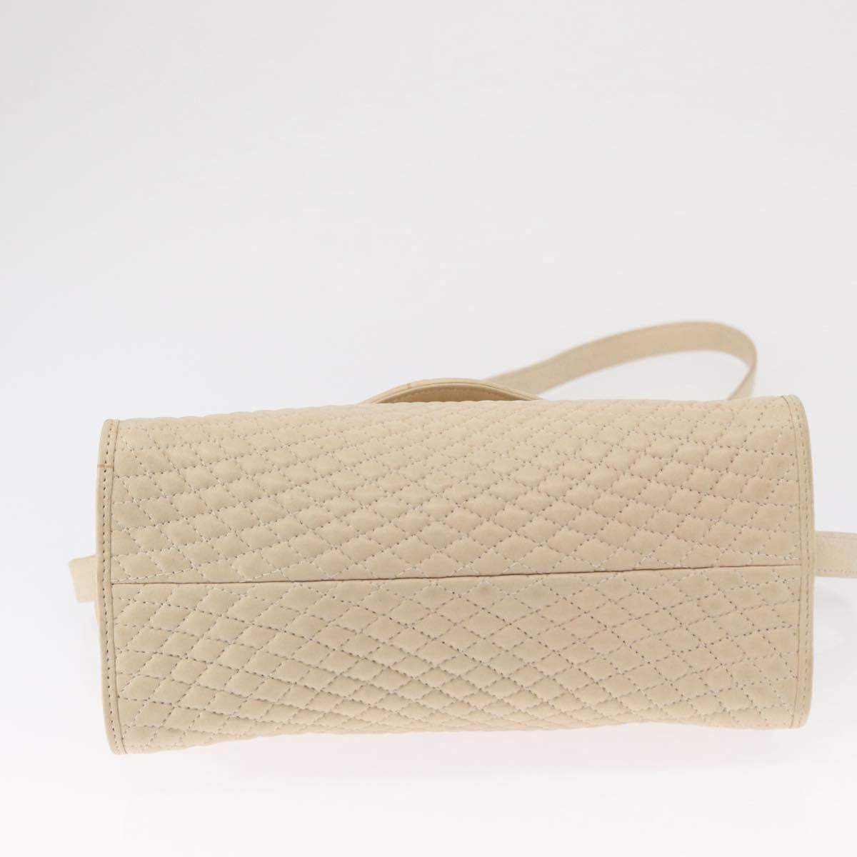 Bally Vintage Handbag Quilted Leather, ECRU, LEATHER, Handbag