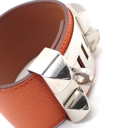 Hermes Collier de Chien Bracelet Leather, Orange, Leather, Bracelet