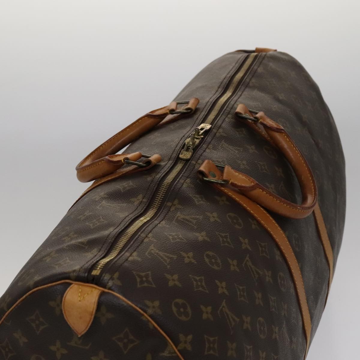 Louis Vuitton Keepall Bag Monogram Canvas, BROWN, CANVAS, Travel bag