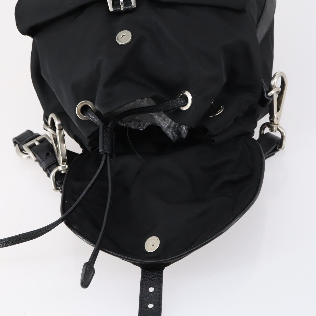 Prada Double Pocket Shoulder Bag Tessuto, BLACK, NYLON, Shoulder bag