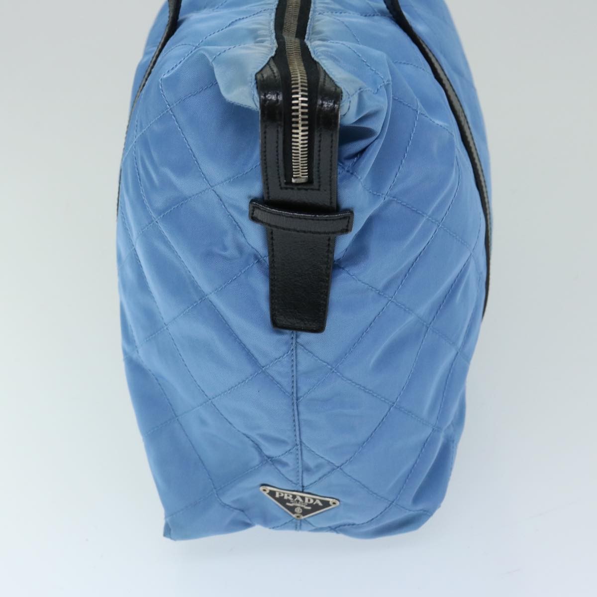 Prada Vintage Zip Tote Tessuto, BLUE, NYLON, Tote bag