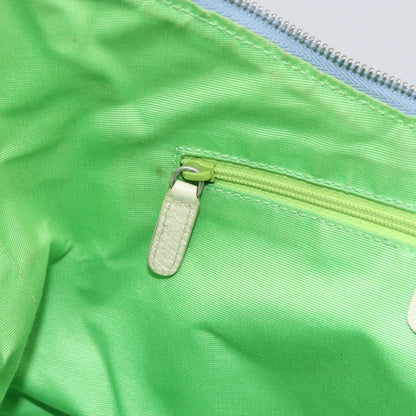 Bvlgari Logomania Shoulder Bag Canvas with Leather, BLUE, CANVAS, Shoulder bag