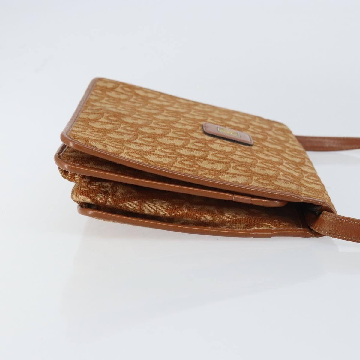 Christian Dior Vintage Trotter Shoulder Bag Canvas, BROWN, CANVAS, Shoulder bag