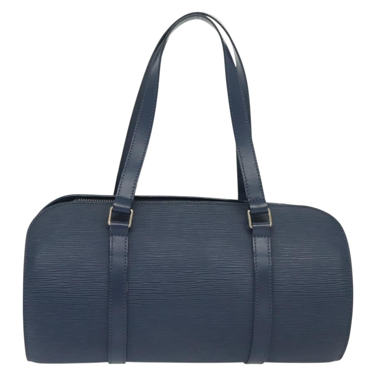 Louis Vuitton Soufflot Handbag Epi Leather, BLUE, LEATHER, Handbag