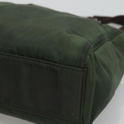 Prada Vintage Chain Tote Tessuto, GREEN, NYLON, Tote bag