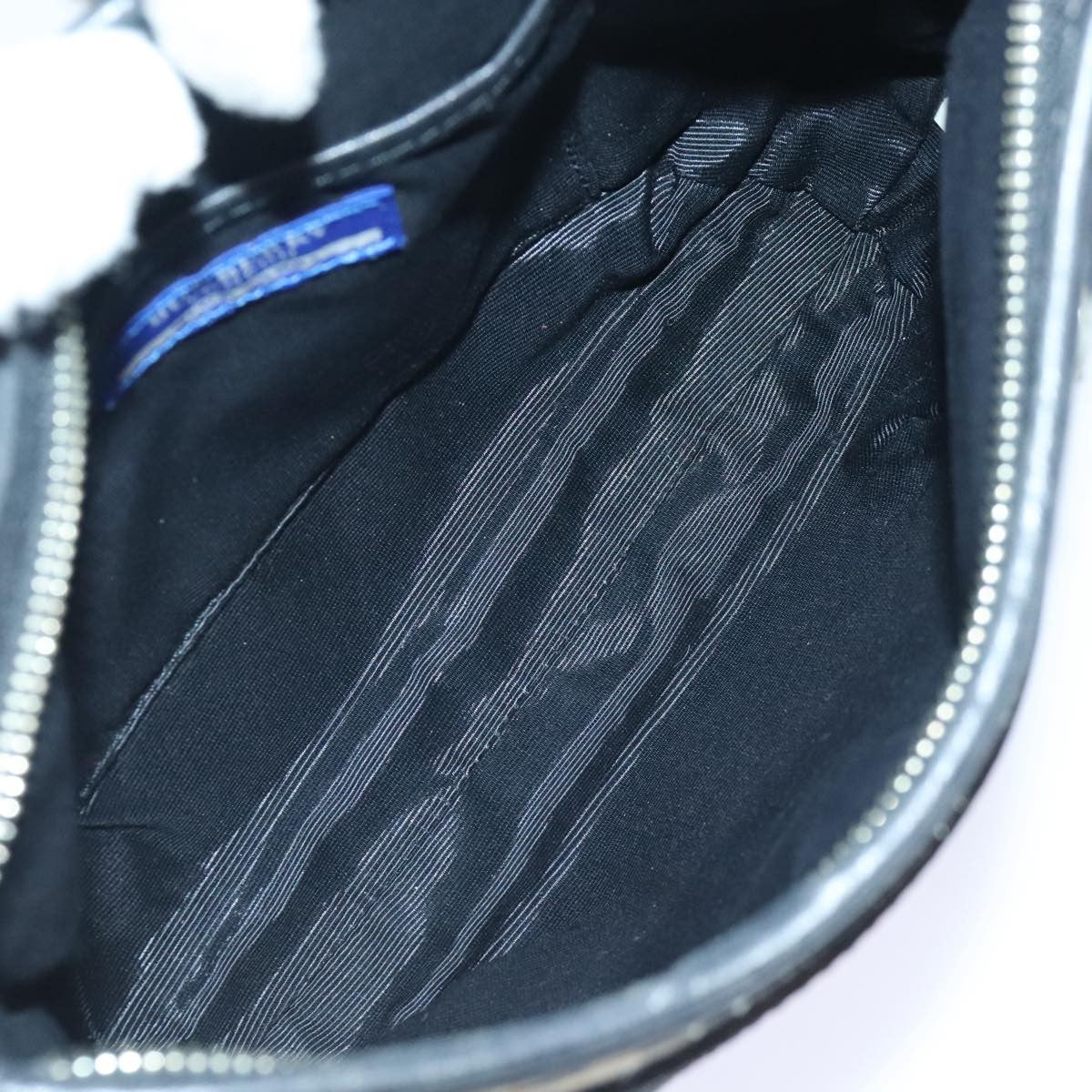 Burberry Nova Check Blue Label Canvas, BLACK, CANVAS, Shoulder bag