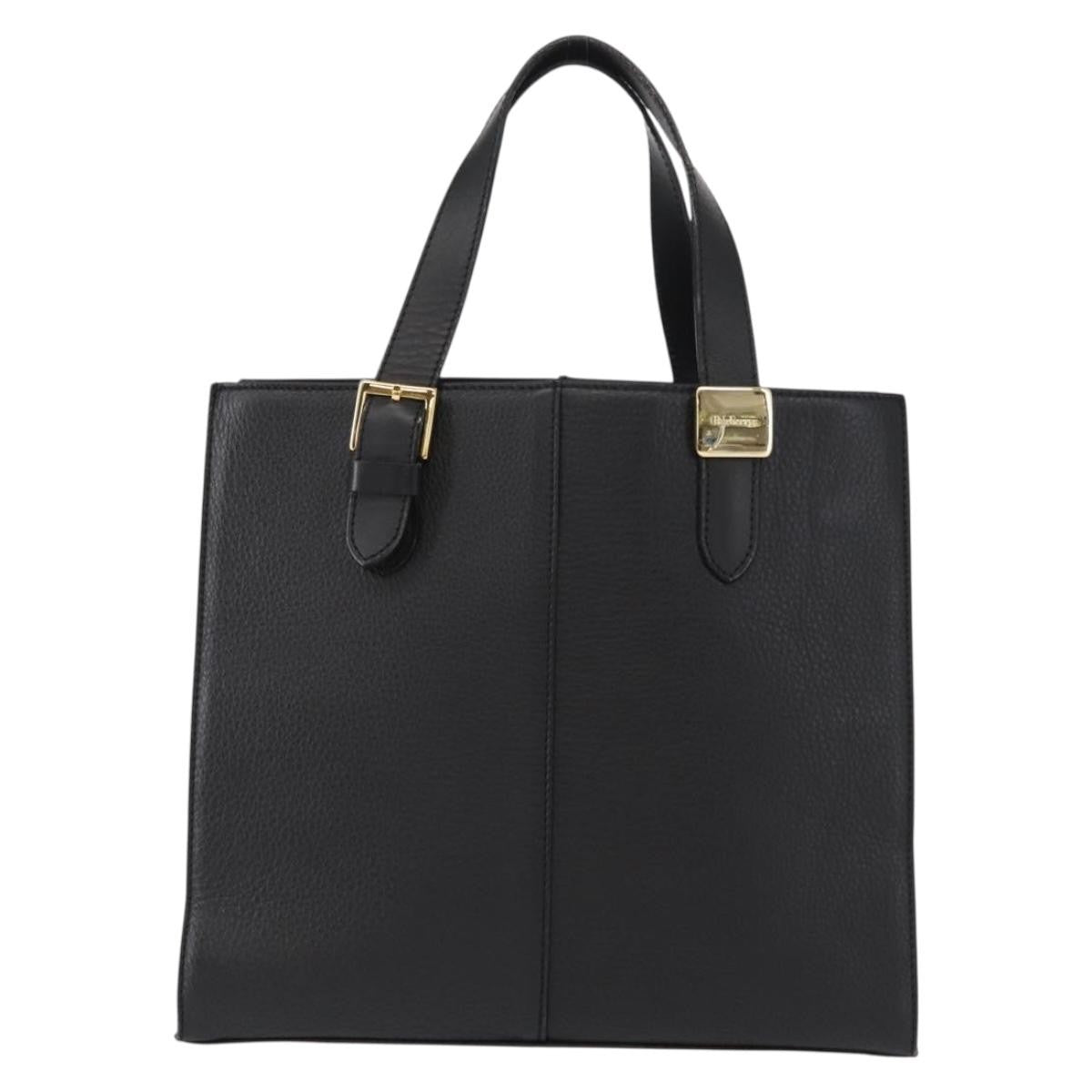 Burberry Vintage Handbag Leather, BLACK, LEATHER, Handbag