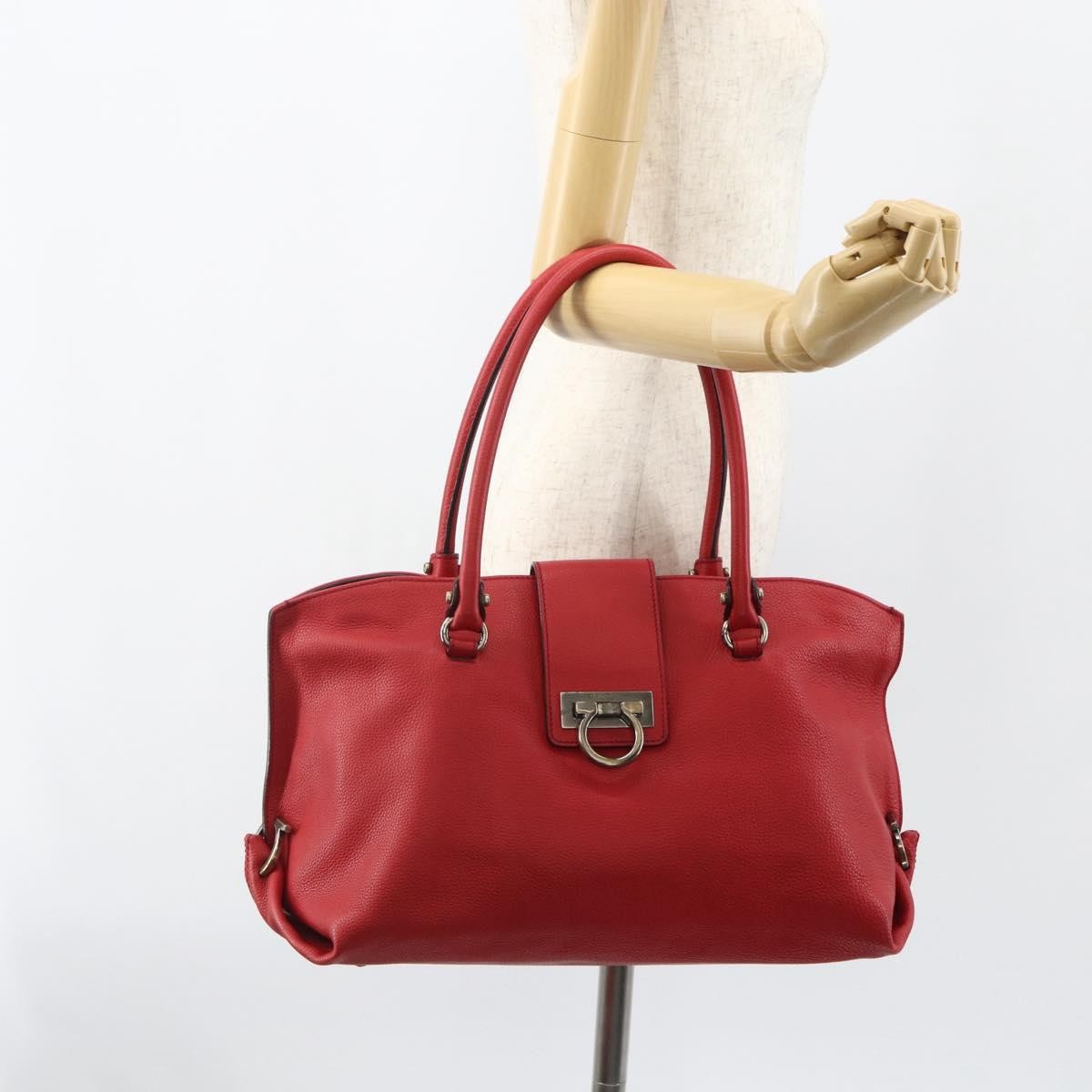 Salvatore Ferragamo Soft Sofia Tote Leather, RED, LEATHER, Tote bag
