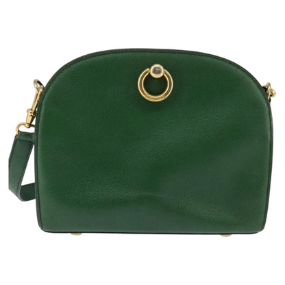 Celine Shoulder Bag Leather, GREEN, LEATHER, Shoulder bag