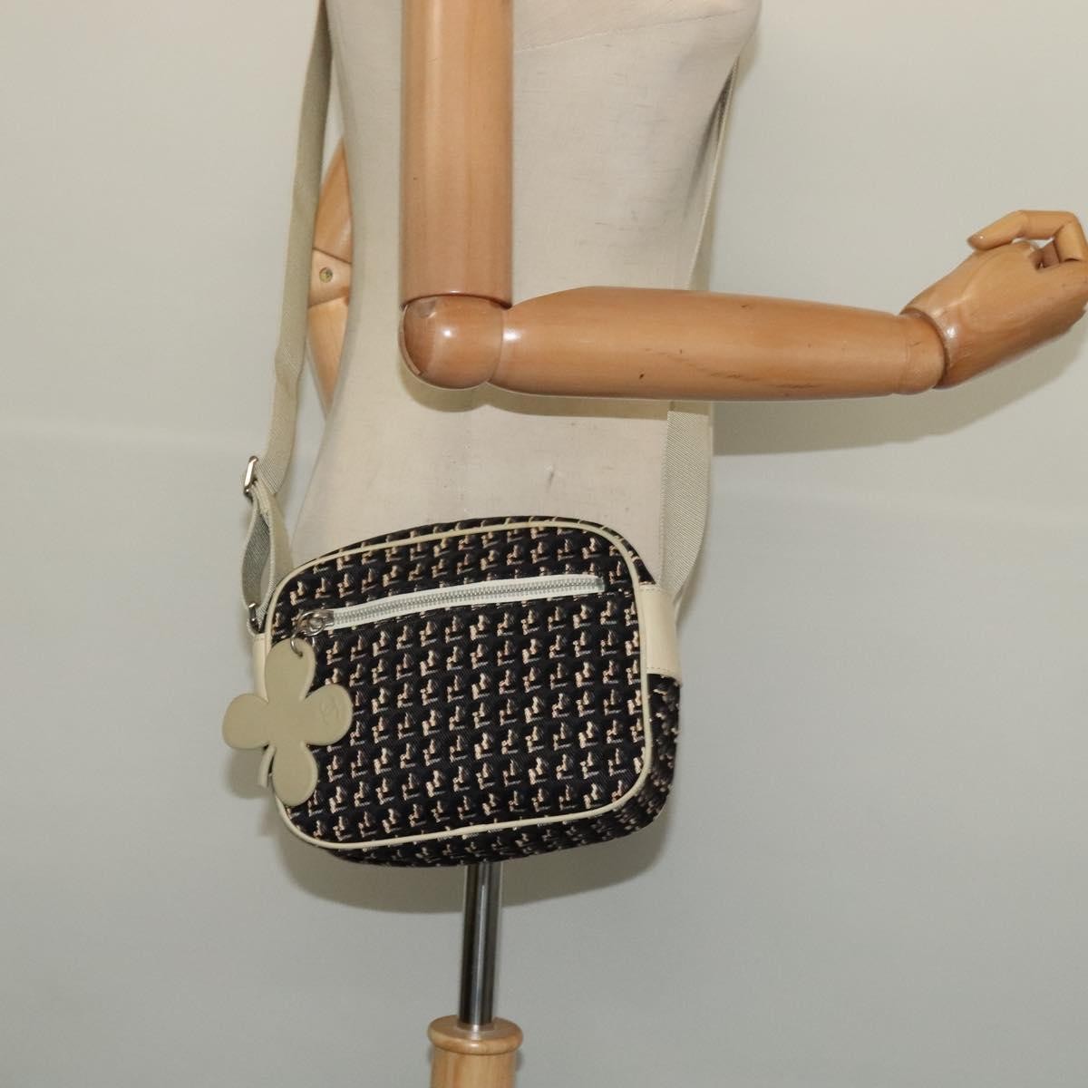 Chanel Vintage Clover Camera Bag Printed Canvas, BLACK, CANVAS, Crossbody bag