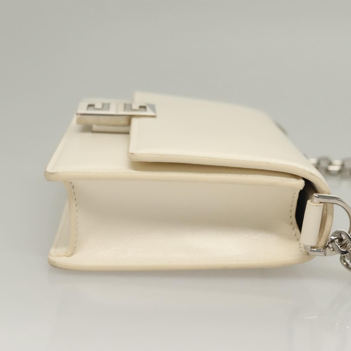 Givenchy 4G Chain Crossbody Bag Leather, WHITE, LEATHER, Crossbody bag
