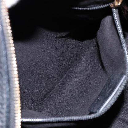 Salvatore Ferragamo Gancini handbag Leather, BLACK, LEATHER, Handbag