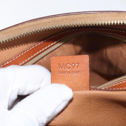 Celine Vintage Macadam Handbag Canvas and Leather, BROWN, CANVAS, Handbag