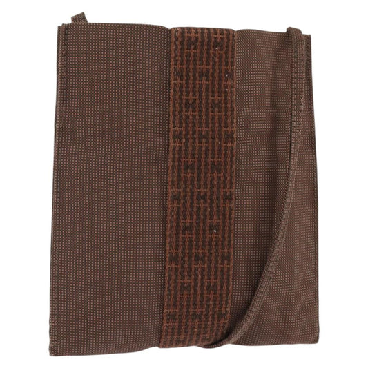 Hermes Herline Crossbody Canvas, BROWN, CANVAS, Clutche & pouche