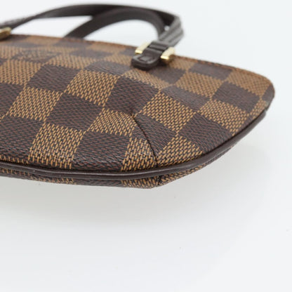 Louis Vuitton Manosque Pochette Damier, Brown, Canvas, Clutch