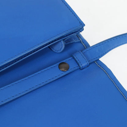 Bottega Veneta Clip Flap Bag Leather, Blue, Leather, Shoulder Bag