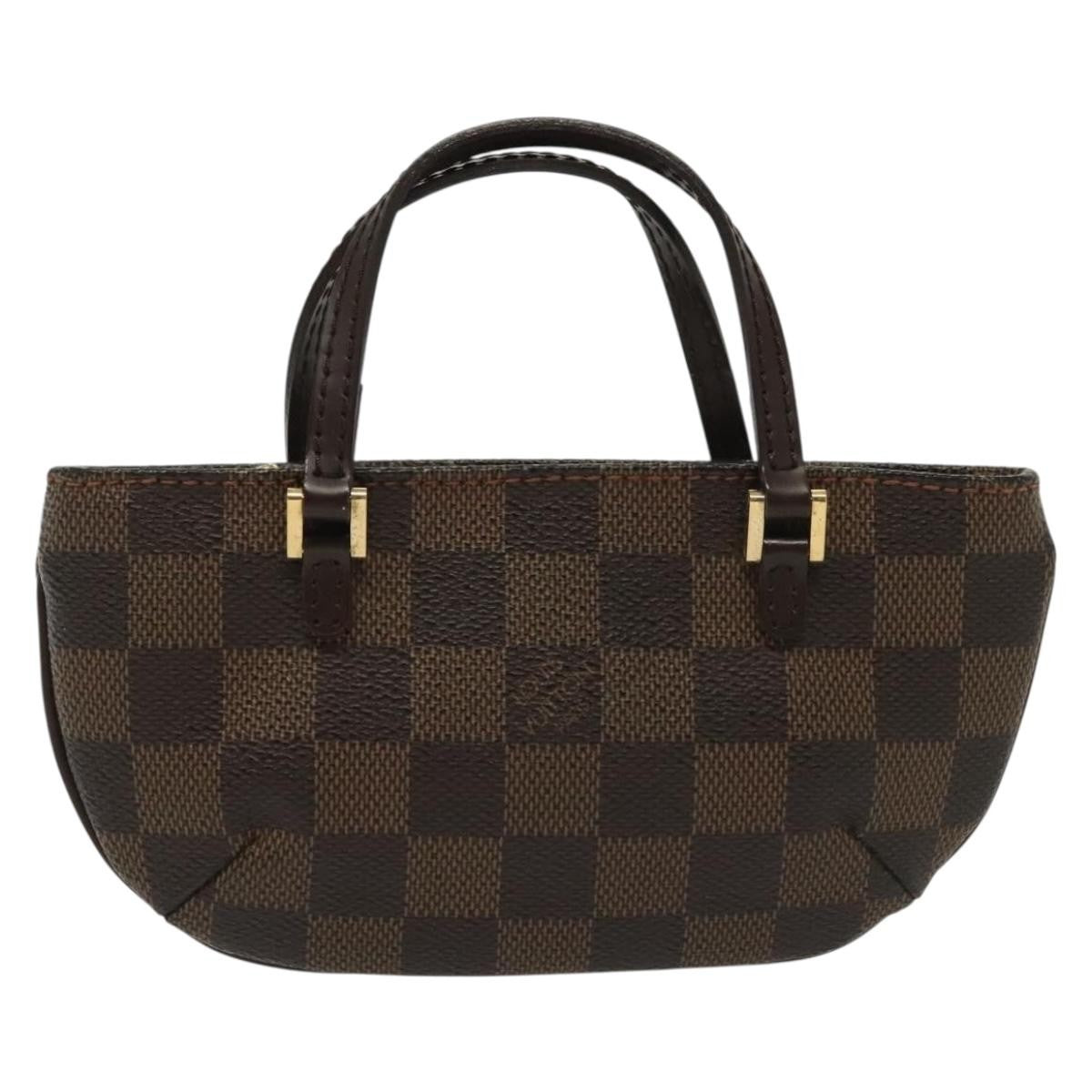 Louis Vuitton Manosque Pochette Damier, Brown, Canvas, Clutch