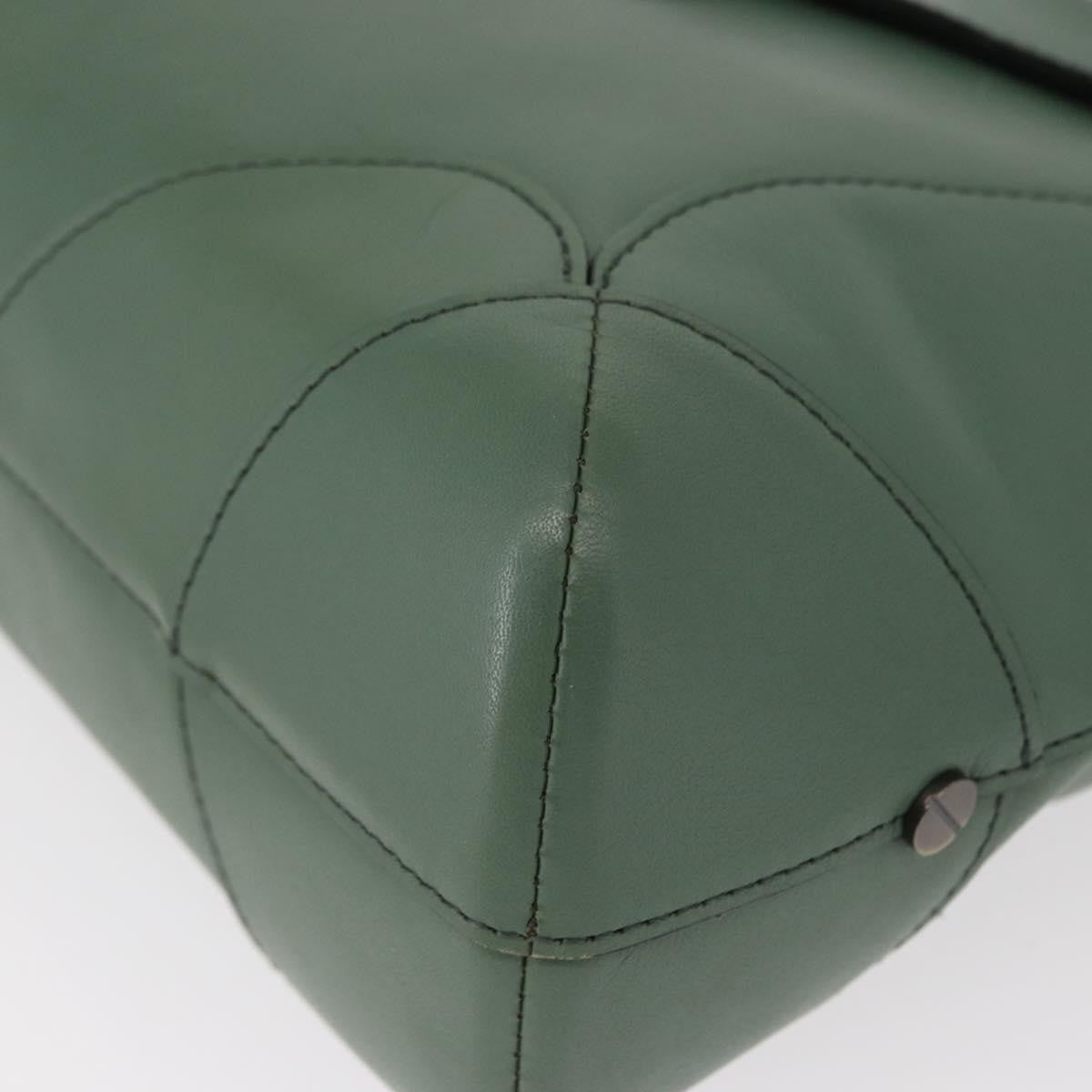 Chloe Vintage Flap shoulder bag Leather, GREEN, LEATHER, Shoulder bag