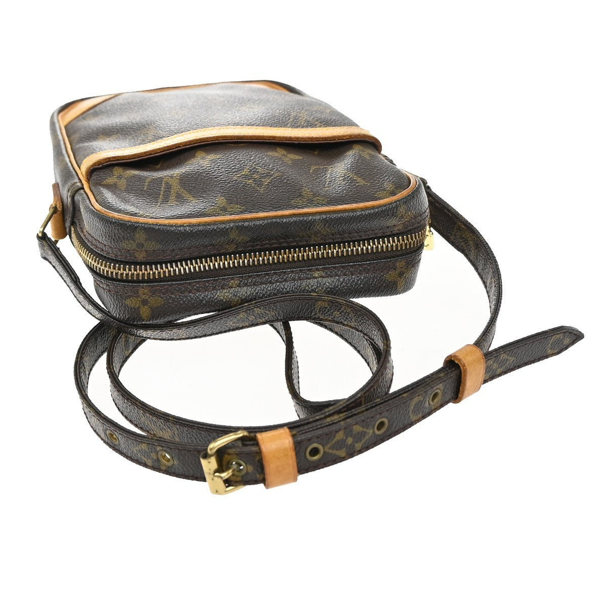 Louis Vuitton Danube Handbag Monogram Canvas, BROWN, CANVAS, Shoulder bag