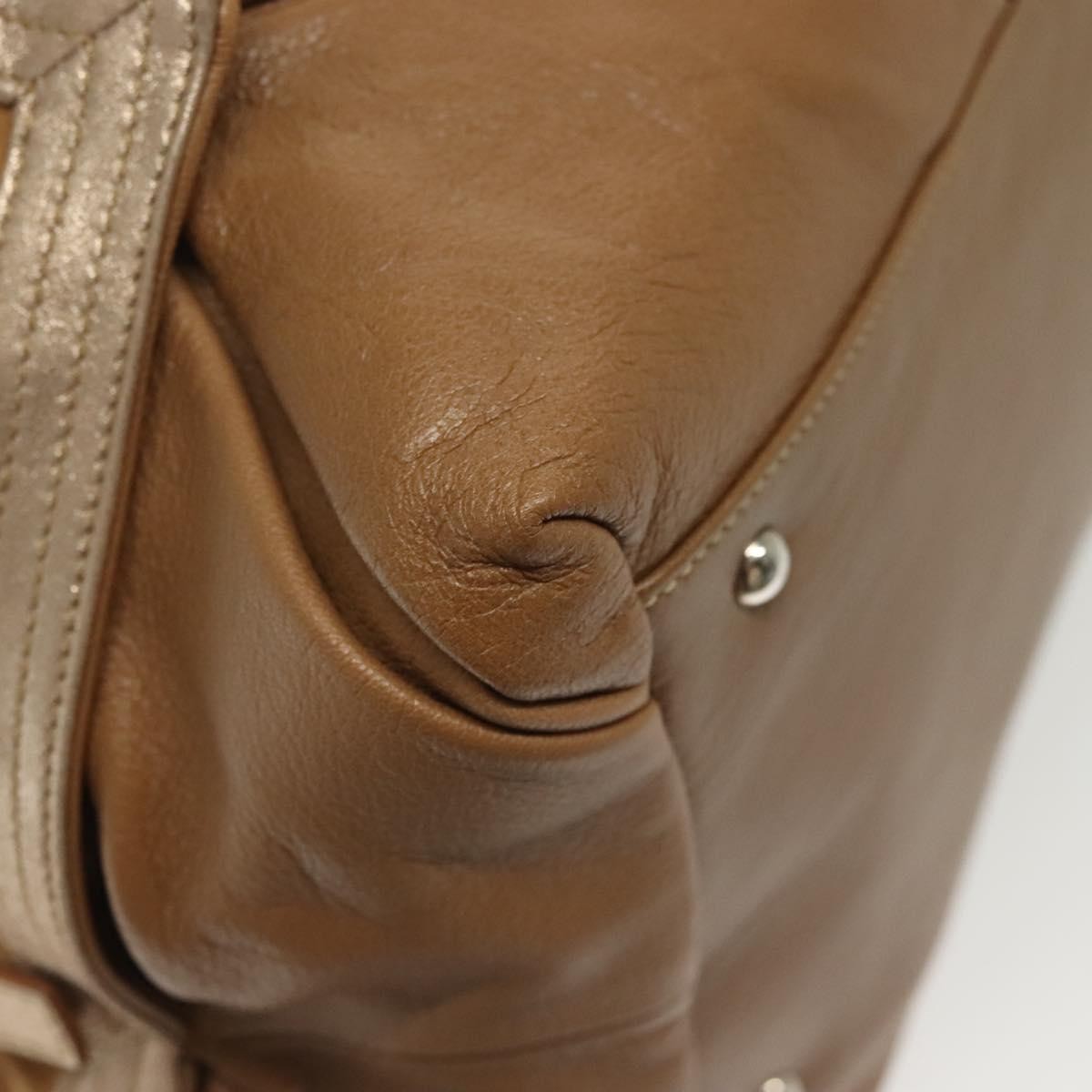 Salvatore Ferragamo Vintage Handbag Leather, BROWN, LEATHER, Handbag