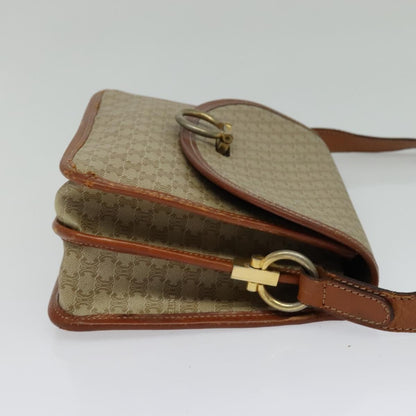 Celine Macadam Shoulder Bag PVC Leather, BEIGE, CANVAS, Shoulder bag