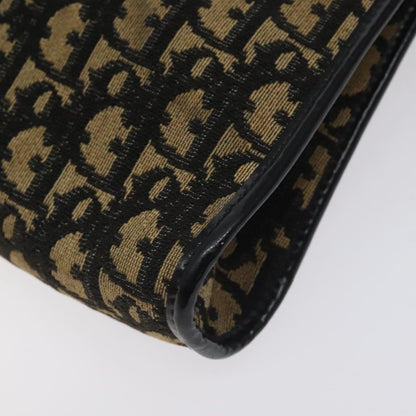 Christian Dior Vintage Trotter Shoulder Bag Canvas, NAVY, CANVAS, Shoulder bag