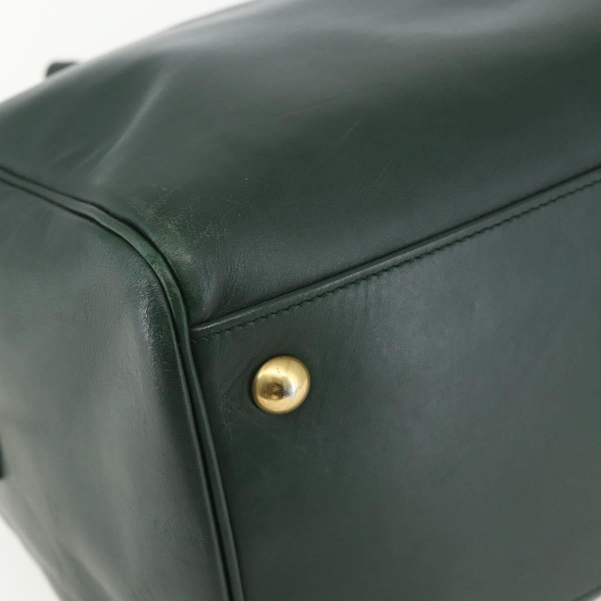 Saint Laurent Classic Duffle Bag Leather, GREEN, LEATHER, Travel bag
